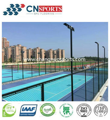 ITF CN-S02 Silicon PU Flooring and The Value of Rebound is 80