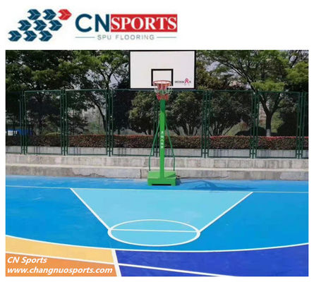 0.52 Sliding Friction Coefficient Silicon PU Sports Flooring 156 Tensile Elongation