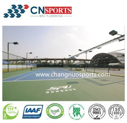 76 Slid friction Silicon PU Tennis Court Flooring