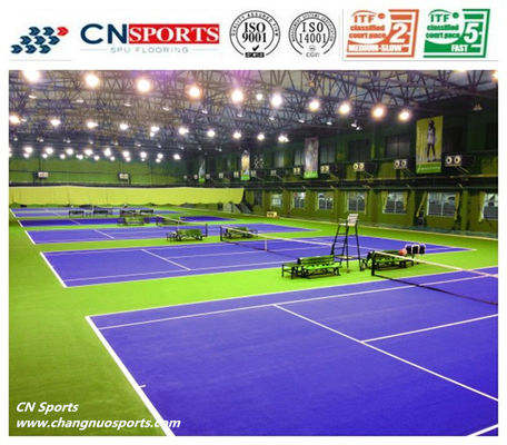 ITF CN-S02 Silicon PU Flooring and The Value of Rebound is 80