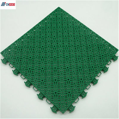 Antislip PP Interlocking Sports Flooring , Blue Interlocking Tennis Court Tiles